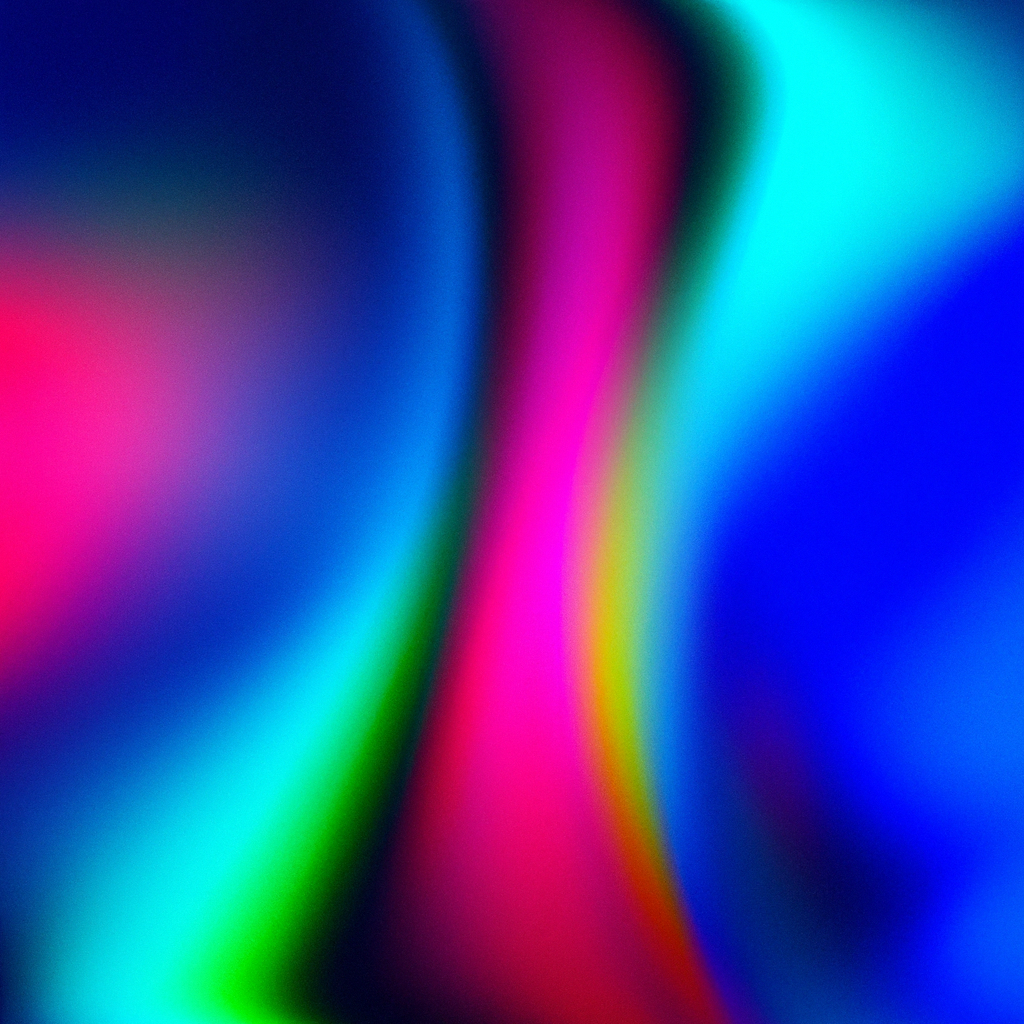 Abstract gradient waves background, colorful blue purple and pink with depth blur